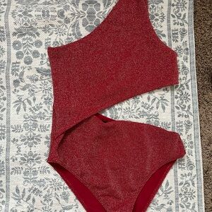 Beach Riot Vibrant Red Swimsuit